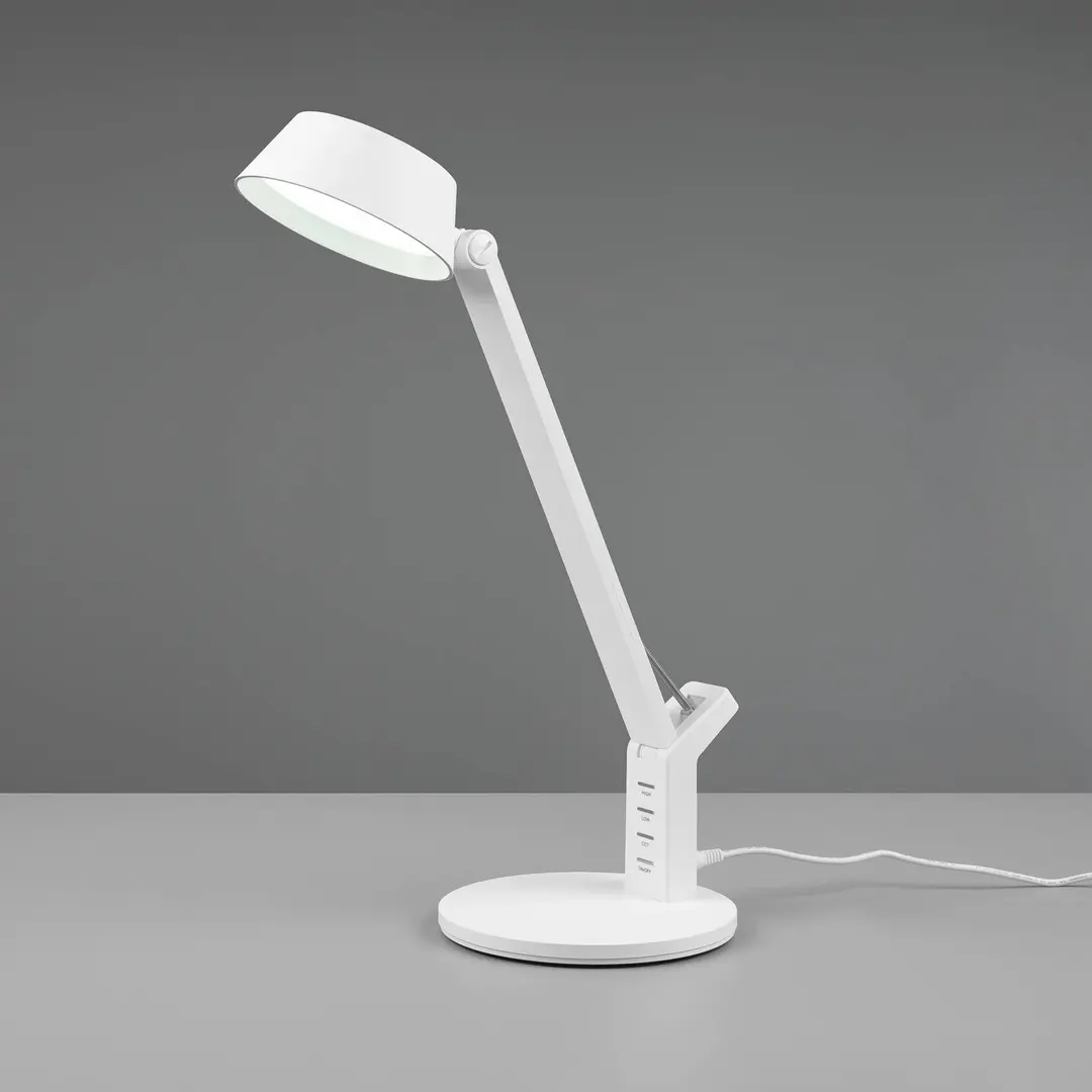 Trio Lighting LED-Tischleuchte Ava mit Dimmfunktion, weiß