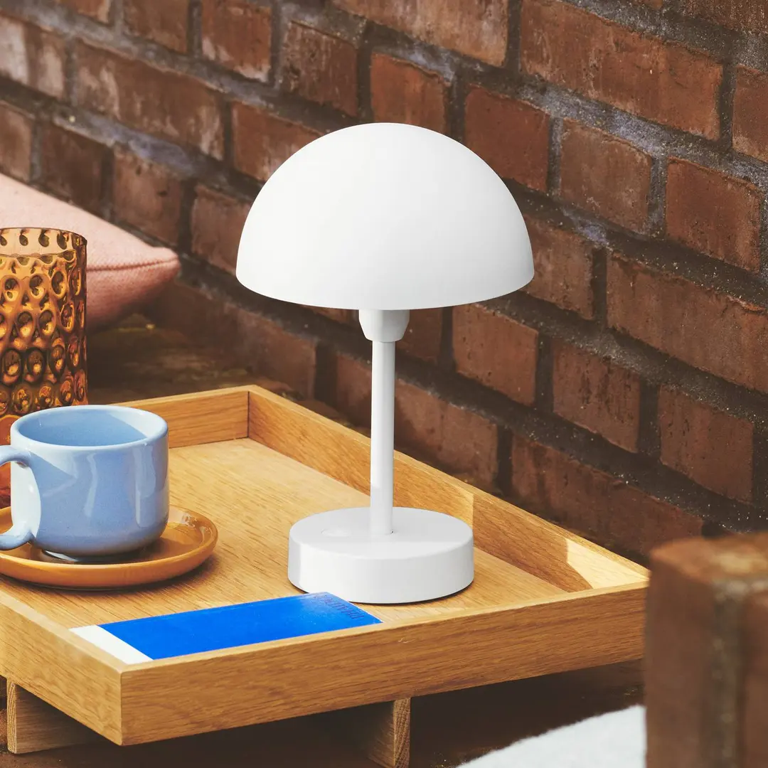 Nordlux LED-Akku-Tischleuchte Ellen To-Go, weiß, Aluminium