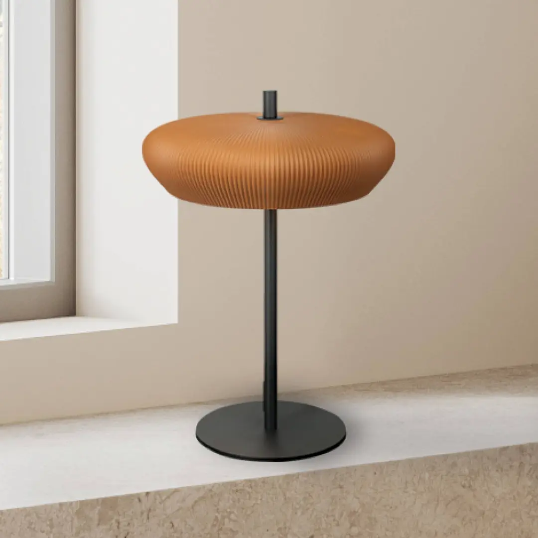 Zambelis Tischlampe 2593, terrakotta/schwarz Höhe 41 cm Ton/Metall G9
