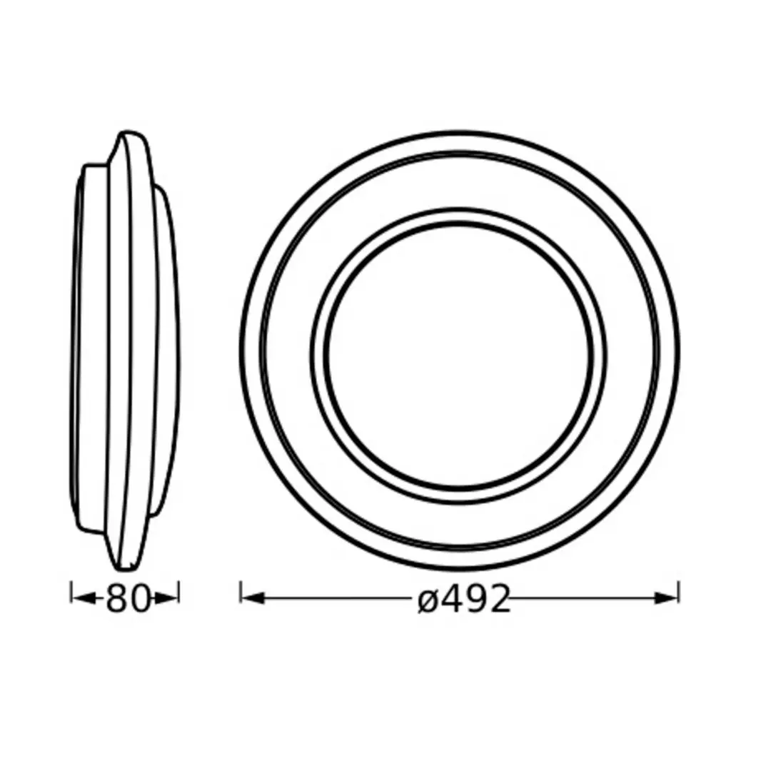 Ledvance Orbis Berlin LED-Deckenlampe schwarz 49cm