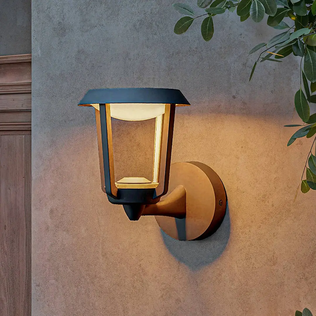Philips LED-Außenwandleuchte Nuvy, anthrazit, Metall, IP44