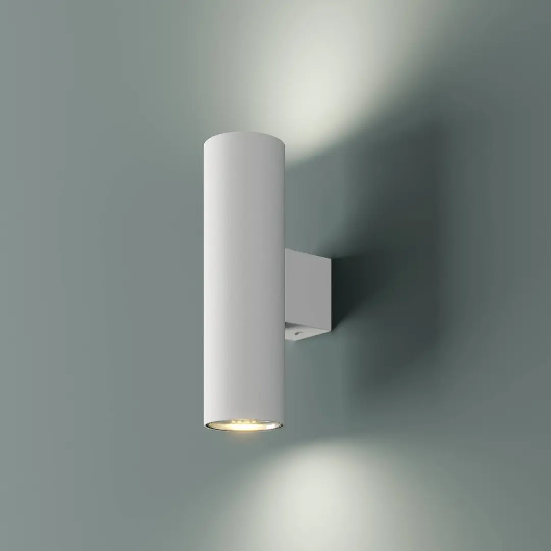Argon Wandlampe Marion, zweiflammig, weiß