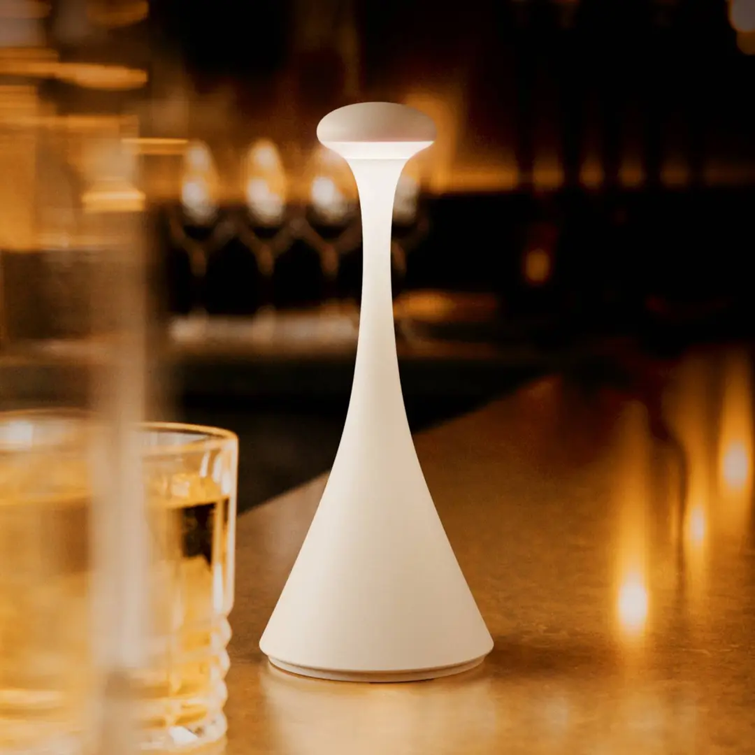 Sigor LED-Akkutischleuchte Nudrop mini, schneeweiß, IP54, dimmbar