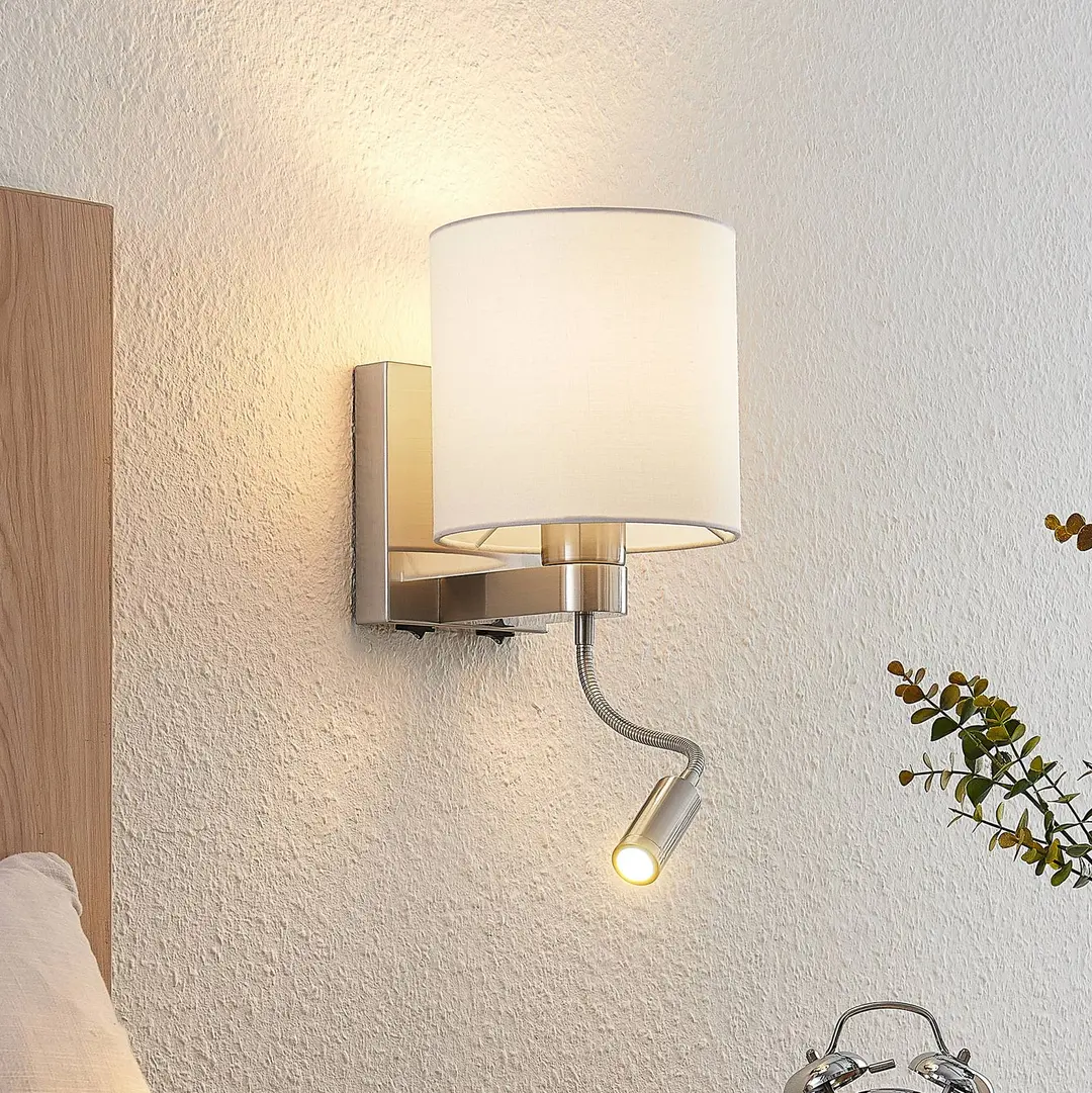 Lucande Wandlampe Brinja, 45 cm, schwenkbar, Leselicht, E27