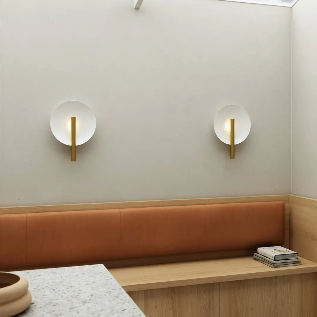 DFTP by Nordlux Wandleuchte Furiko mit Schalter, messing/weiß