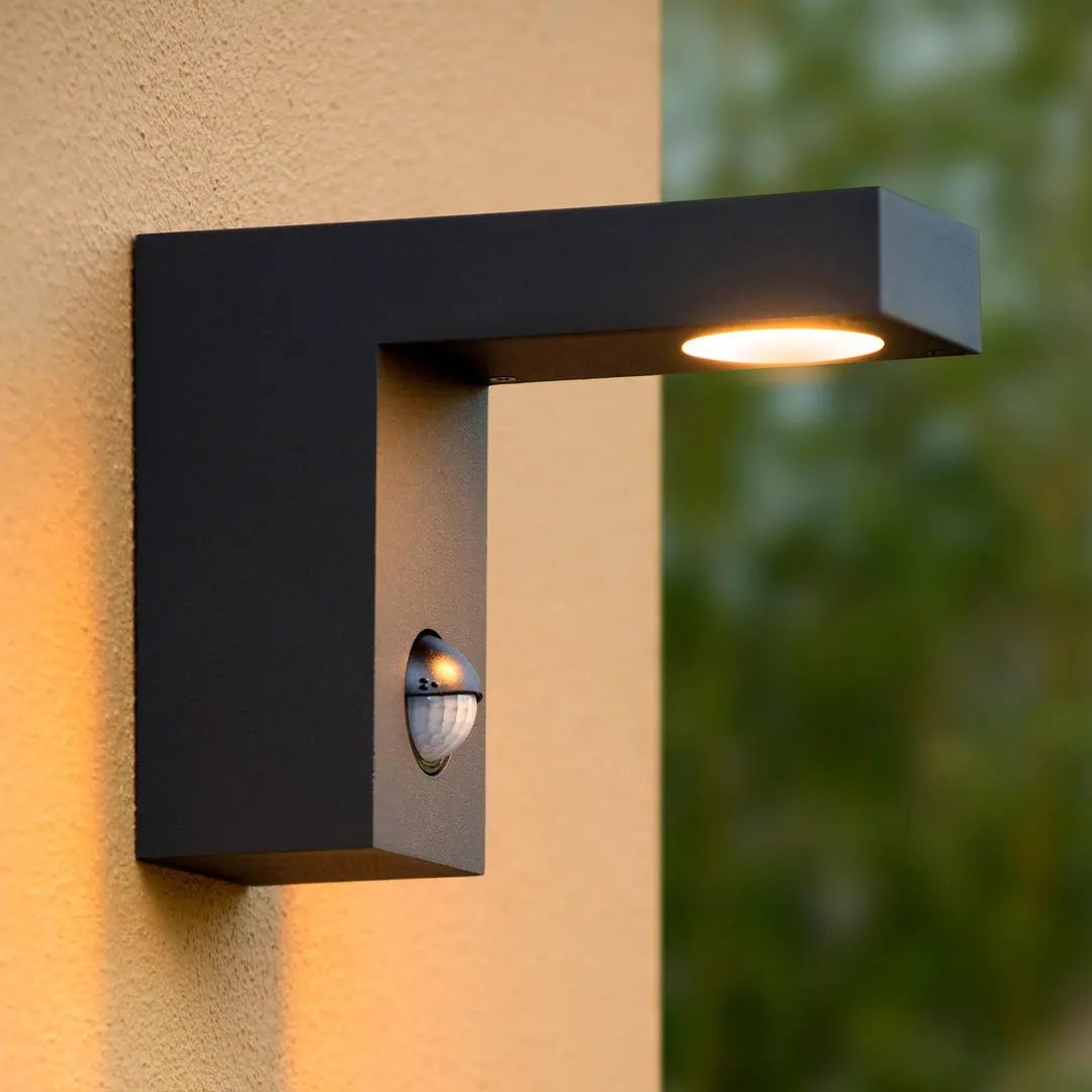 Lucide LED-Außenwandleuchte Texas mit Bewegungsmelder