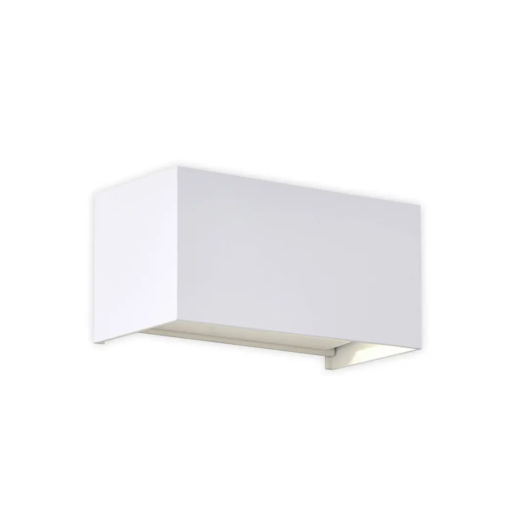 Mantra Iluminación LED-Außenwandleuchte Davos double, weiß, dimmbar, Aluminium