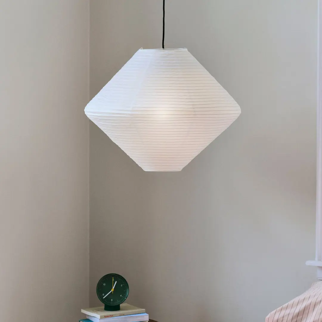 HAY Lampenschirm Diamond, Ø60 cm, weiß, Papier/Bambus