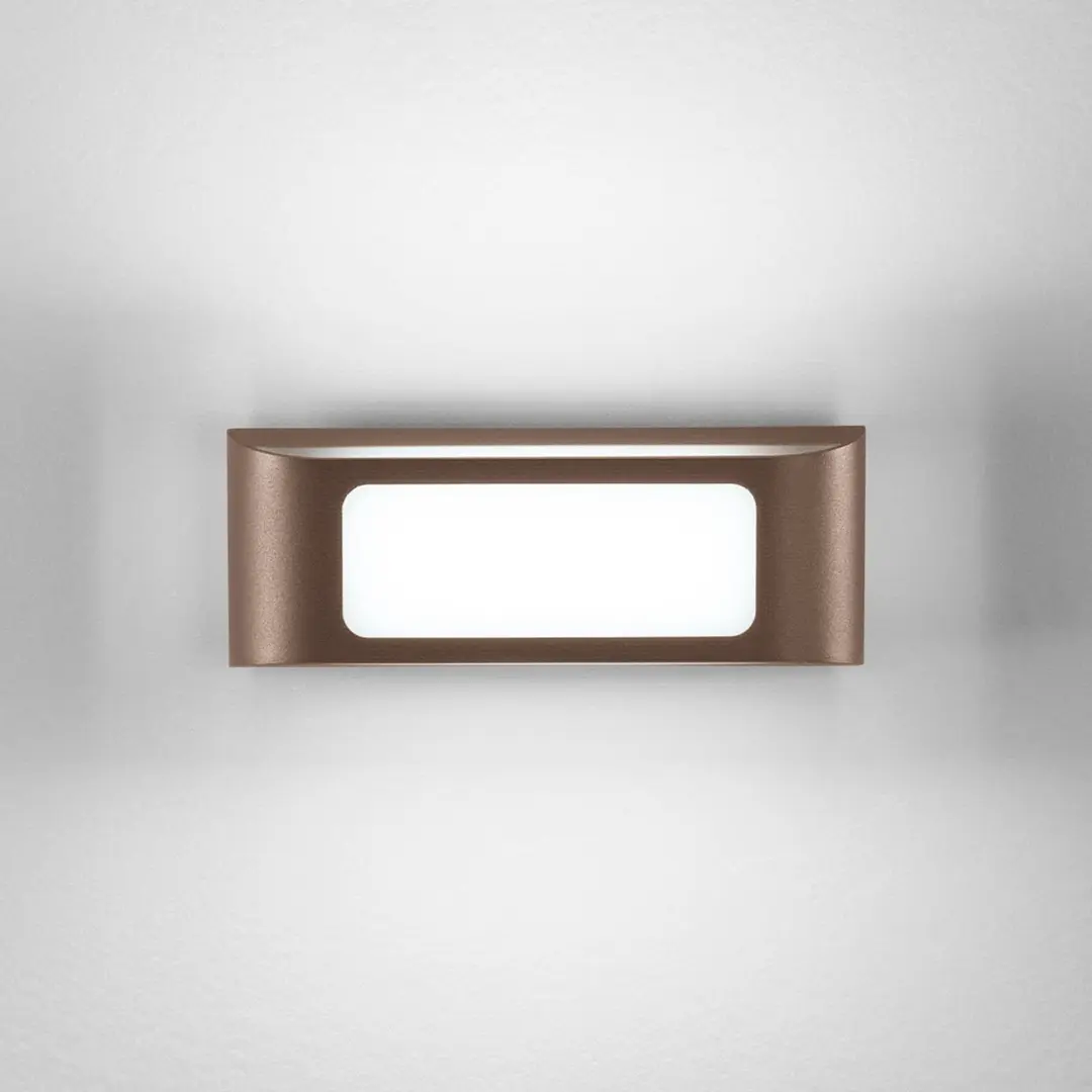 Intec LED-Außenwandlampe DESERT, bronzefarben, Breite 25 cm Metall