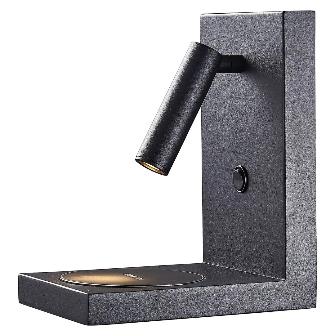 Mantra Iluminación LED-Wandleuchte Zanzibar mit Leselicht, schwarz