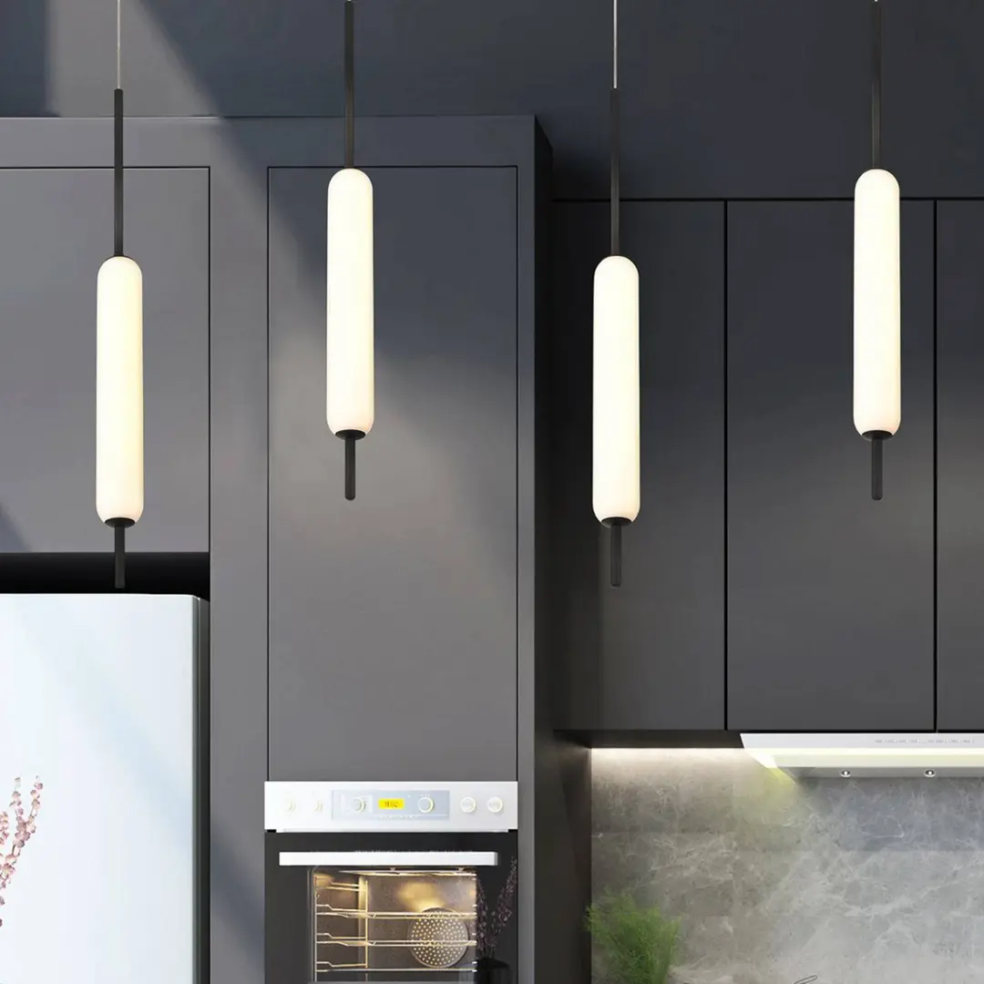 Quintiesse LED-Hängeleuchte CUMBERLAND, schwarz, Ø 13 cm, Metall/Glas