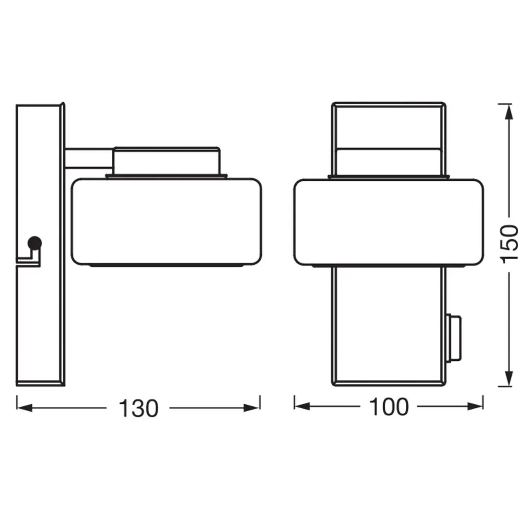 LEDVANCE LED-Wandleuchte Orbis Flame, 1-fl., chrom, IP44
