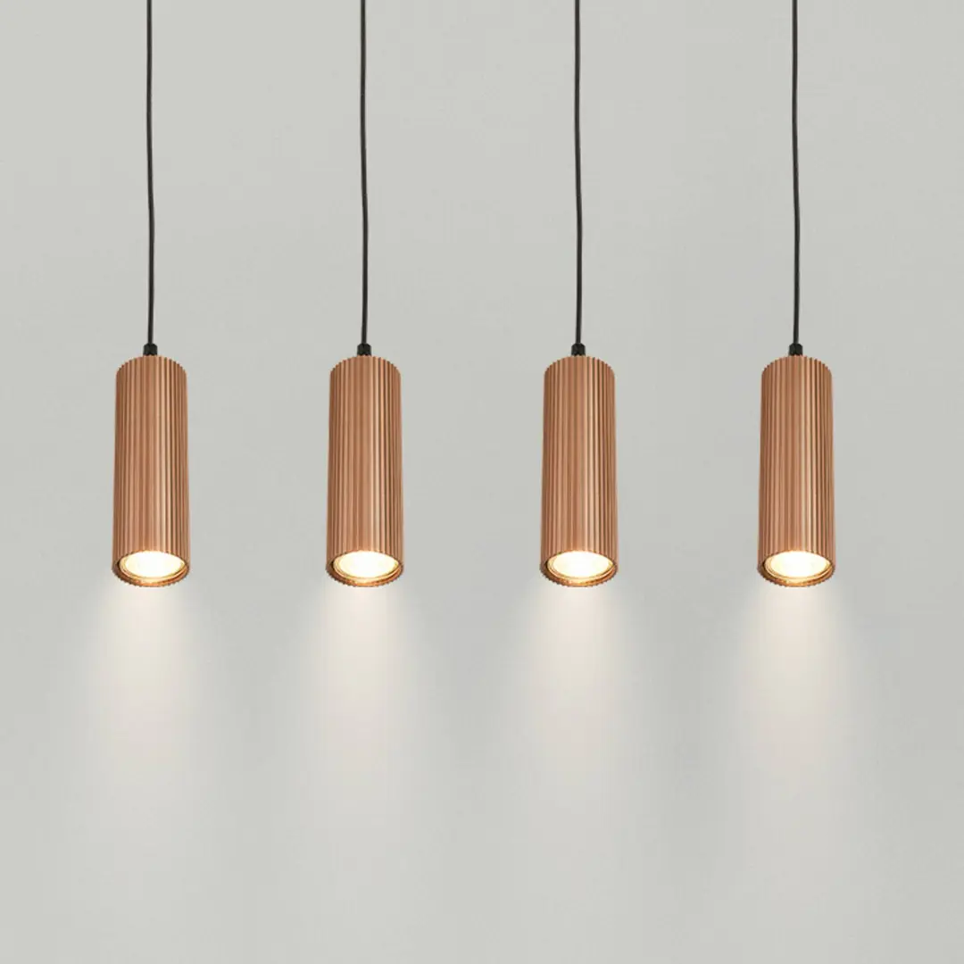 Briloner Hängeleuchte Ida, braun, 4-flammig, Länge 76 cm, GU10