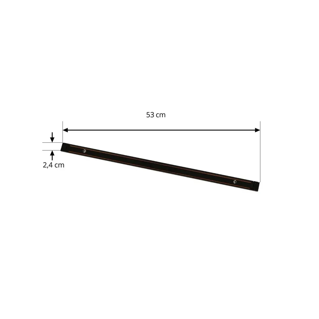 Lindby Stromschiene Lumaro, schwarz, Alu, Länge 53 cm