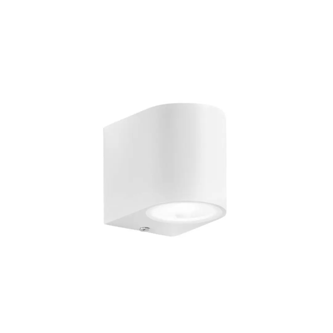 F.A.N. Europe Außenwandlampe ONE, weiß, Höhe 8 cm, Metall, IP54