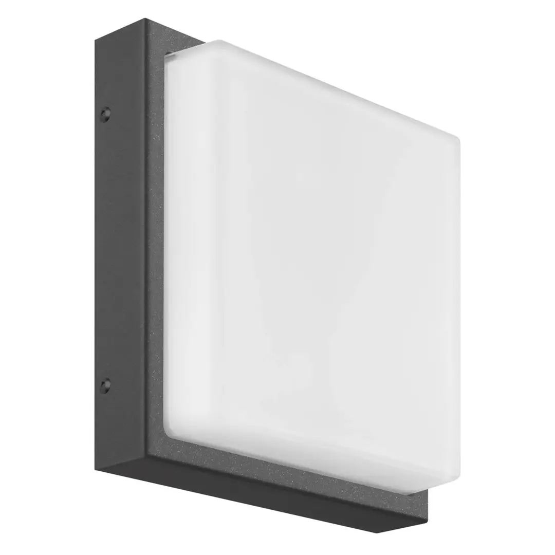 LCD LED-Außenwandlampe Ernest, graphit, 25 x 25 cm