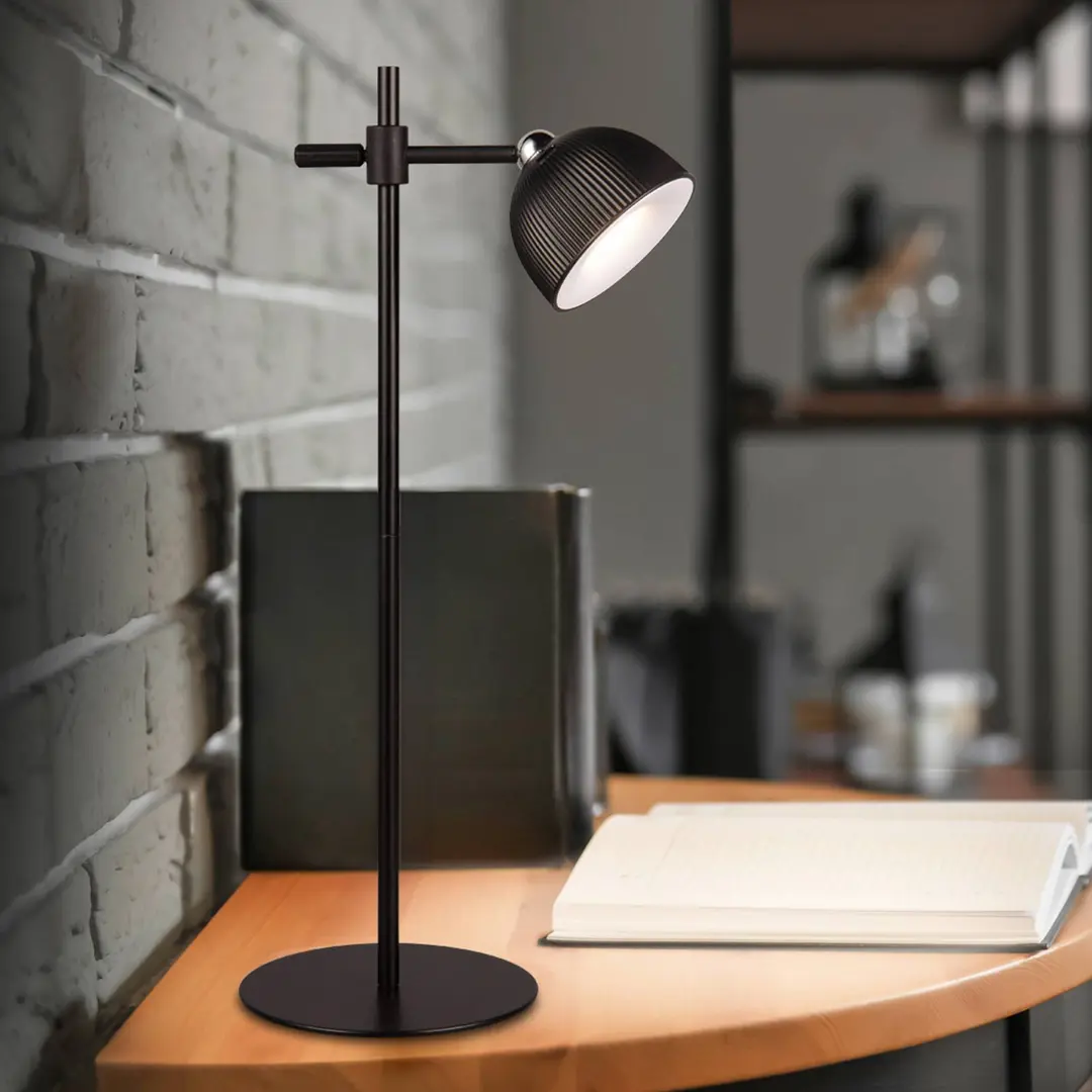 Reality Leuchten LED-Akku-Tischlampe Maxima, schwarz, Höhe 41 cm, Kunststoff