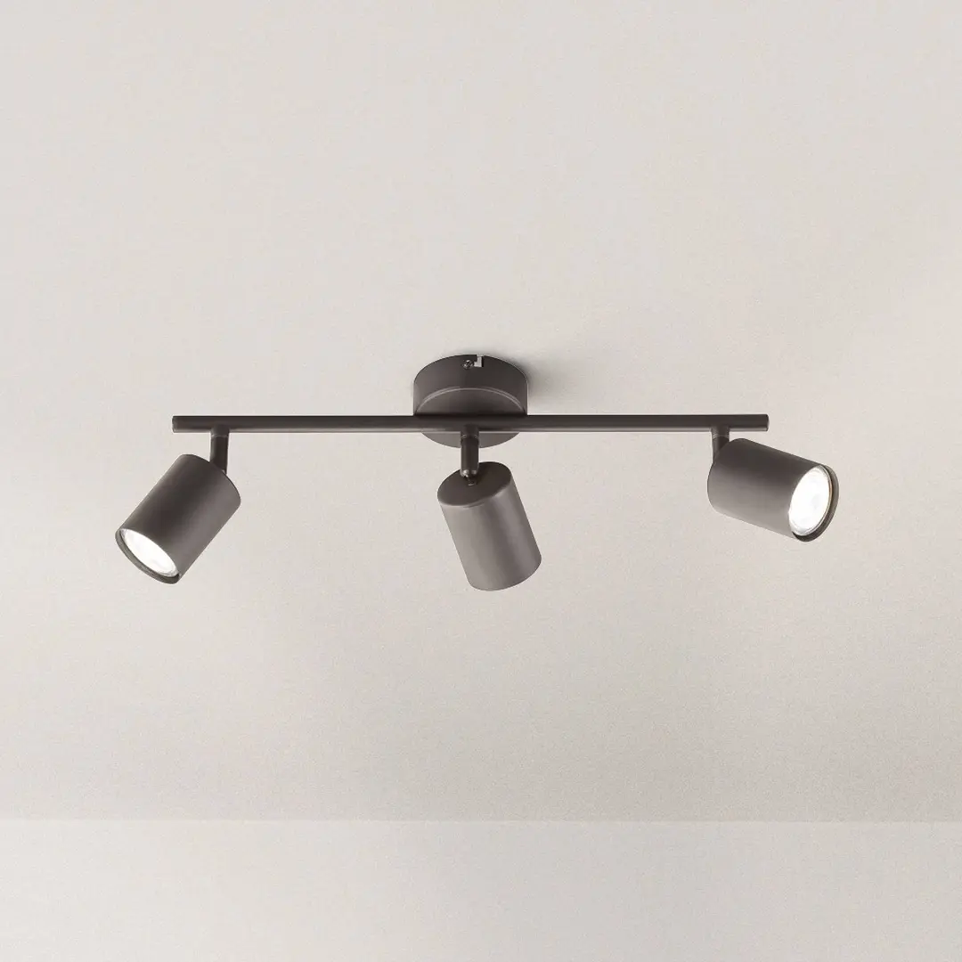 FISCHER & HONSEL LED-Deckenstrahler Vano schwarz, dreiflammig lang