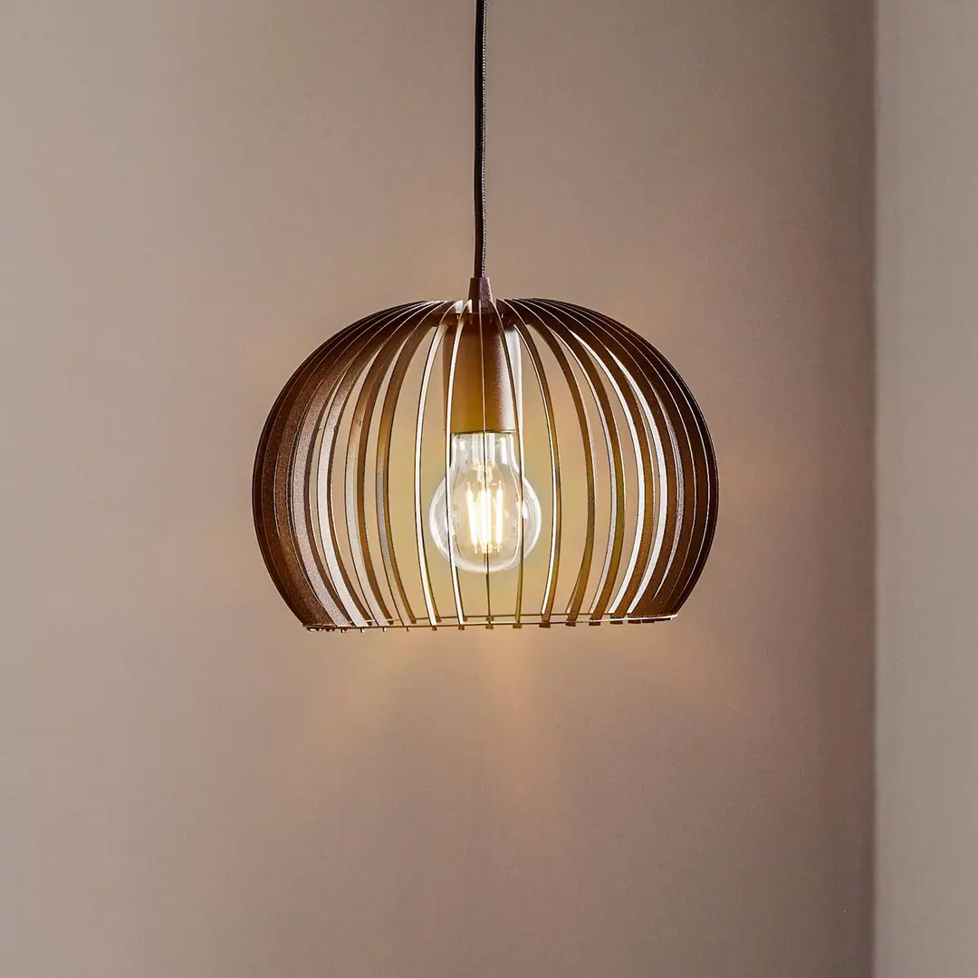 TEMAR LIGHTING Hängelampe Larus aus schwarzem Stahl, einflammig