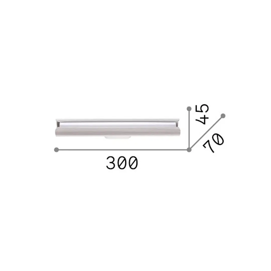 Ideal Lux LED-Wandlampe Dorica, orange, Höhe 30 cm Metall