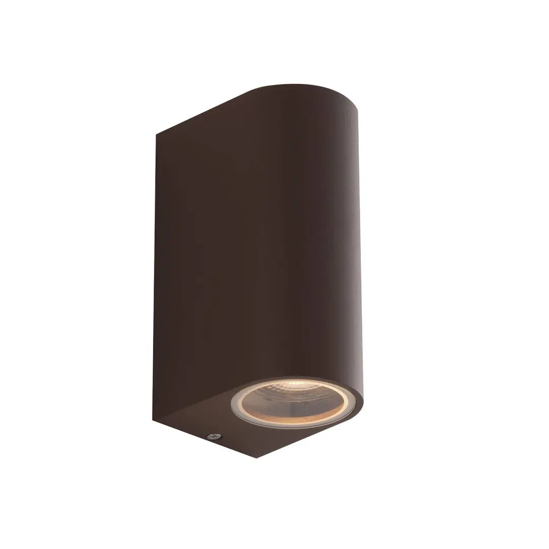 F.A.N. Europe Außenwandlampe One, bronzefarben, Höhe 13 cm, IP54, 2-flg.