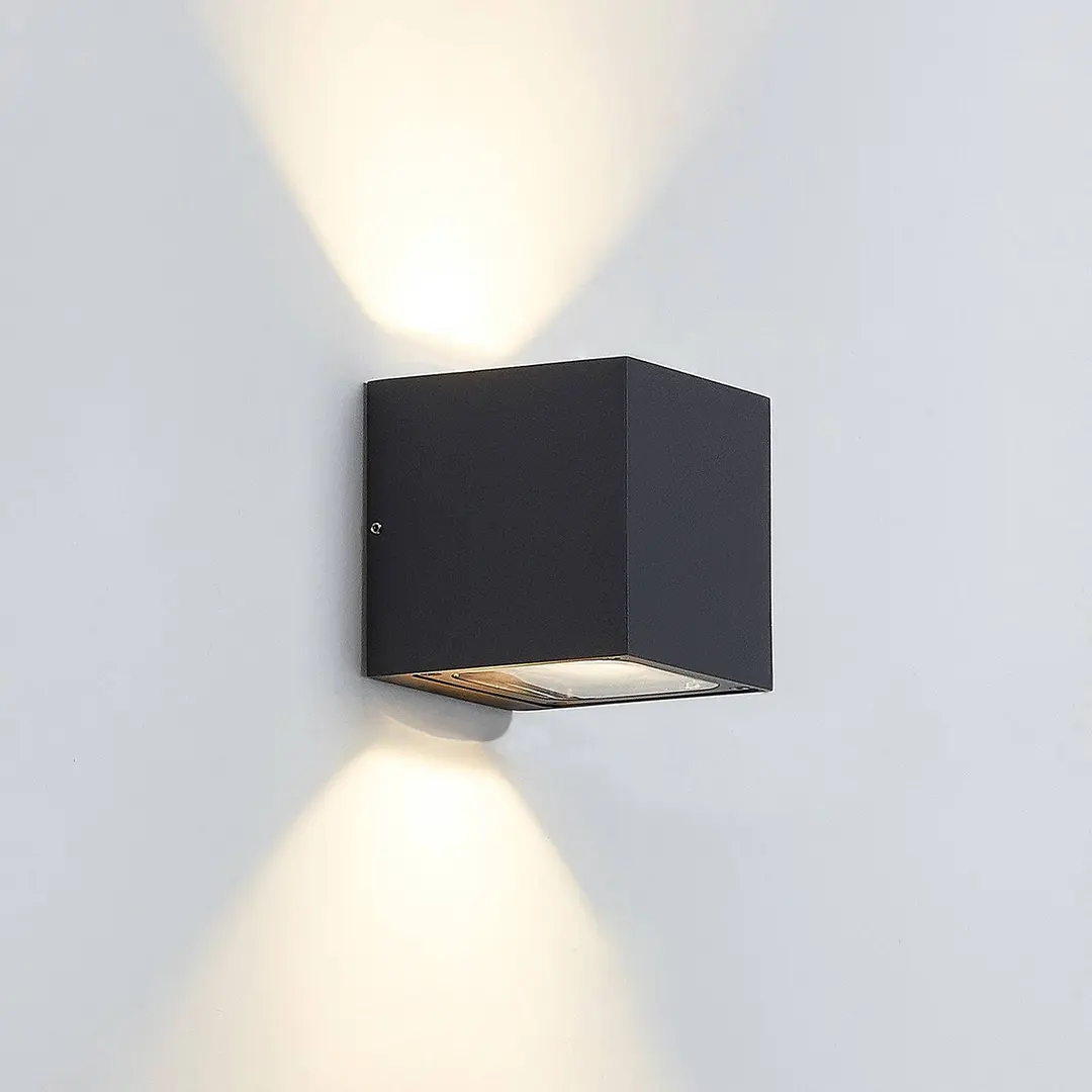 Lucande LED-Außenwandleuchte Merjem, 12 cm, up/down, IP54
