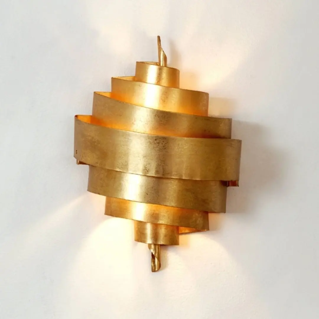 Holländer Wandleuchte Banderole in Gold