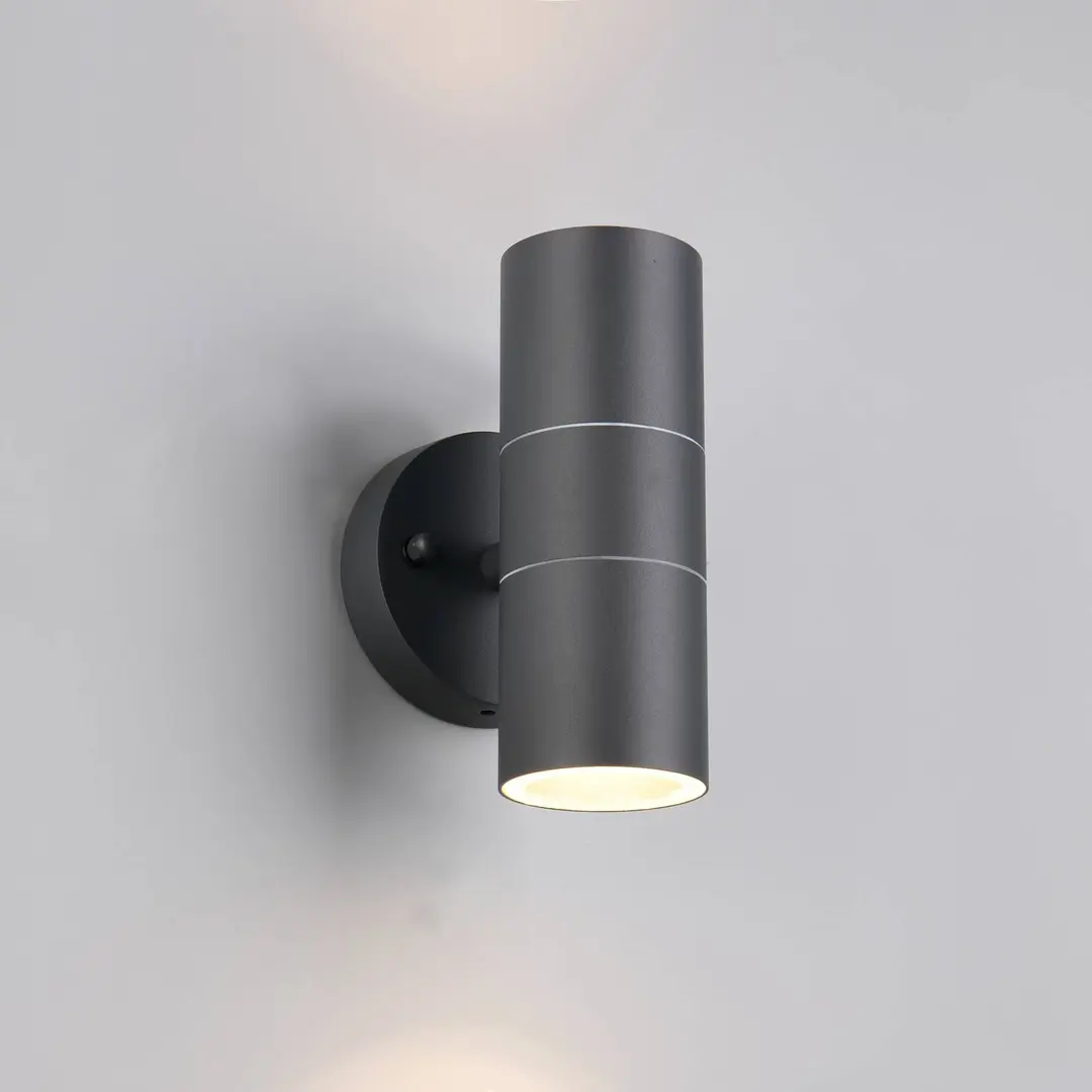 Trio Lighting Außenwandlampe Turia, anthrazit, Höhe 16 cm, Metall