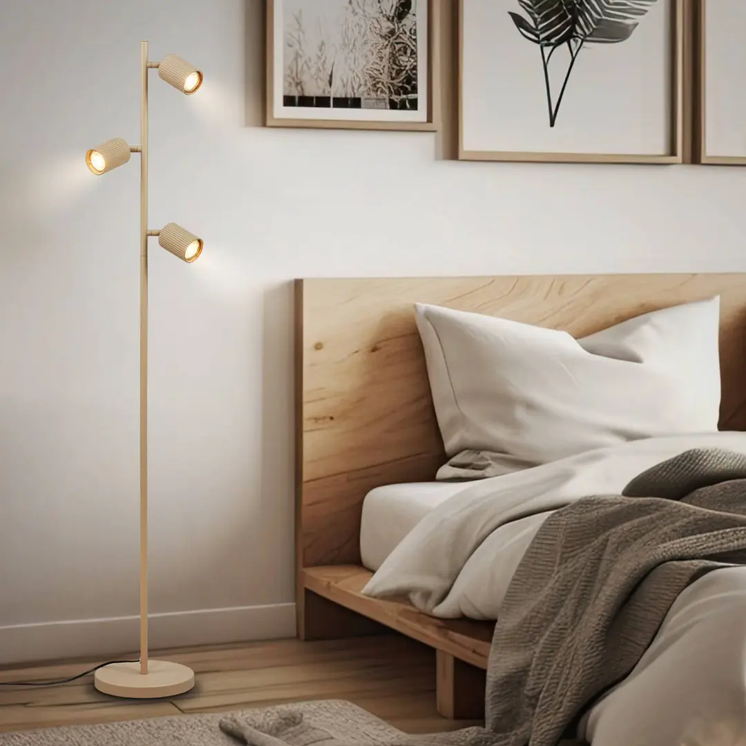 Briloner Stehleuchte Ida, beige, 3-flammig, Höhe 141 cm, GU10