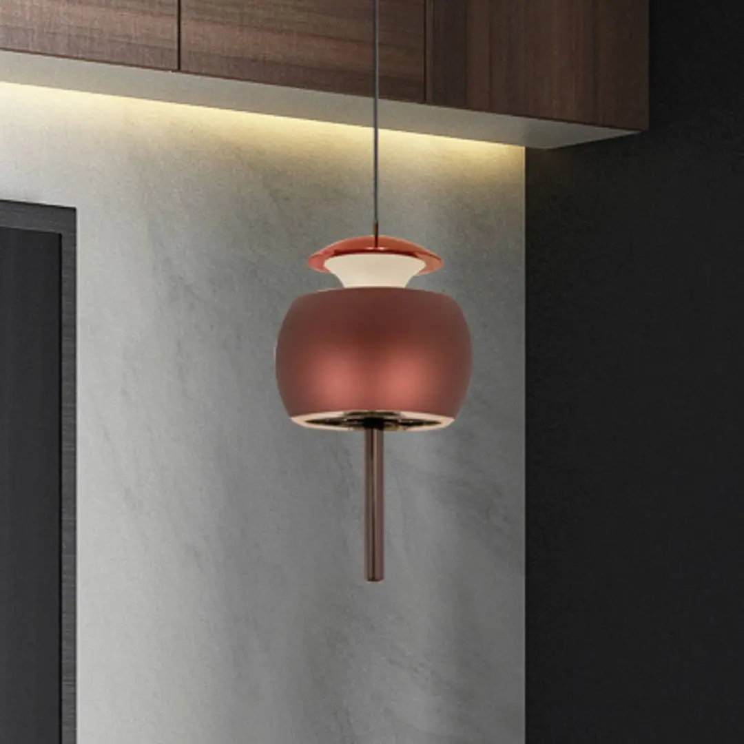 Mantra Iluminación LED-Hängelampe Roller, kaffee, höhenverstellbar, Zugstange