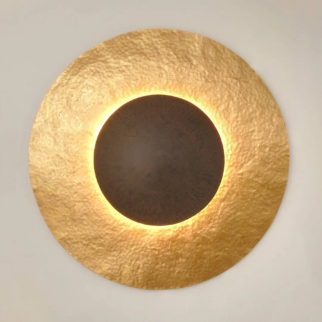 Holländer Wandleuchte Satellite 2 in Gold-Braun, Ø 91 cm