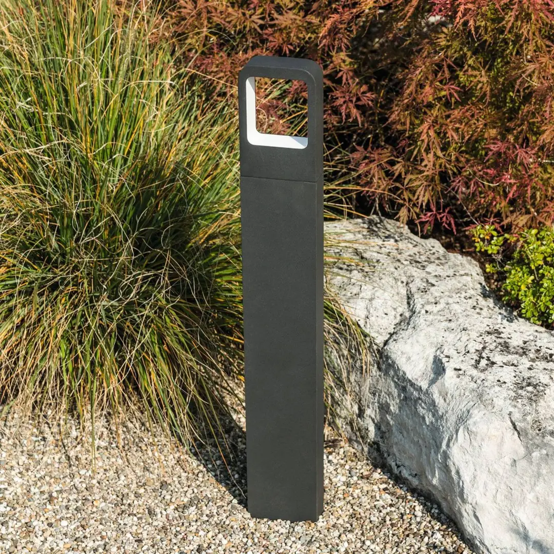 Heitronic LED-Wegeleuchte Juna, anthrazit, Aluminium, 80 cm, IP54, 830