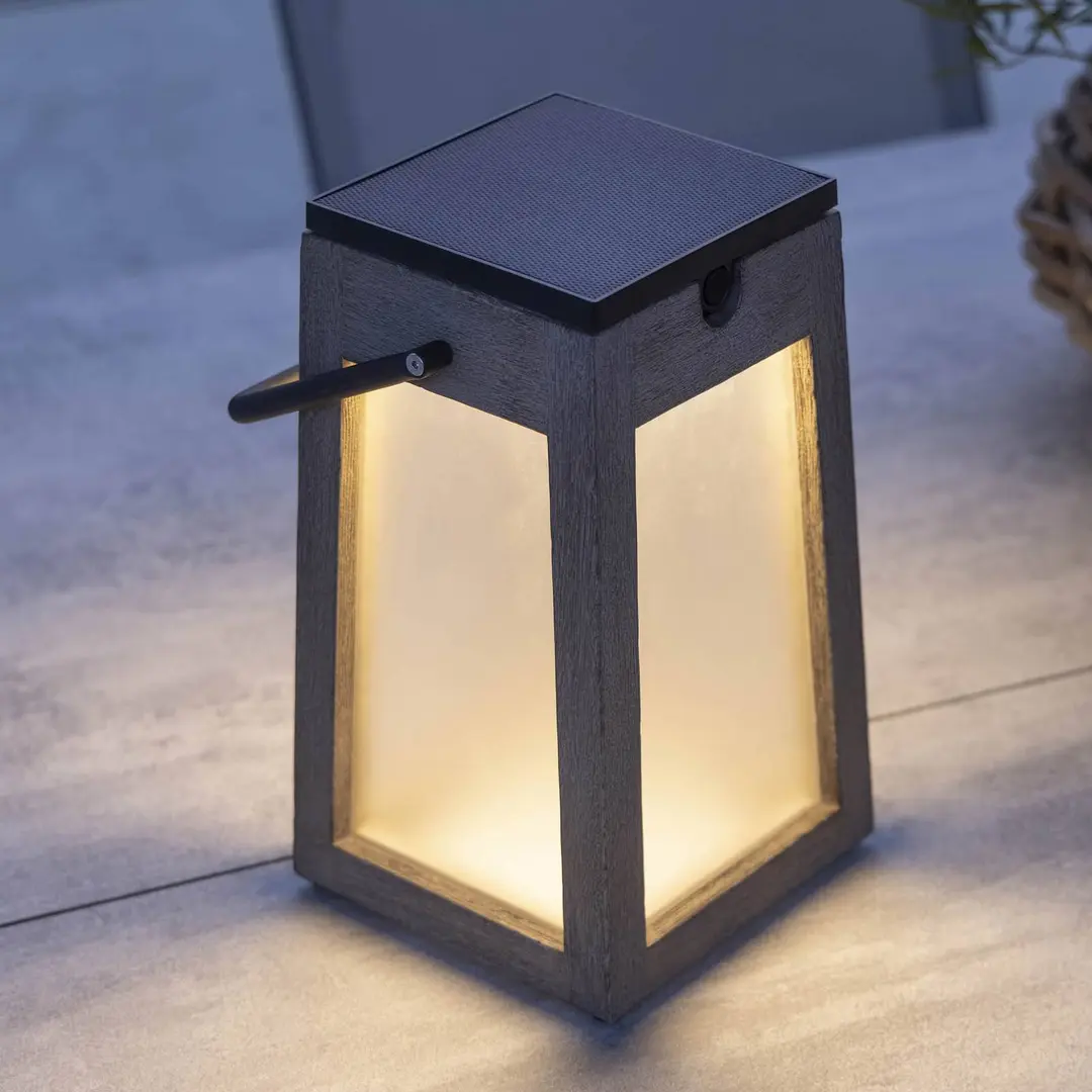 Les Jardins LED-Solarlaterne Tecka tragbar, Duratek 25 cm