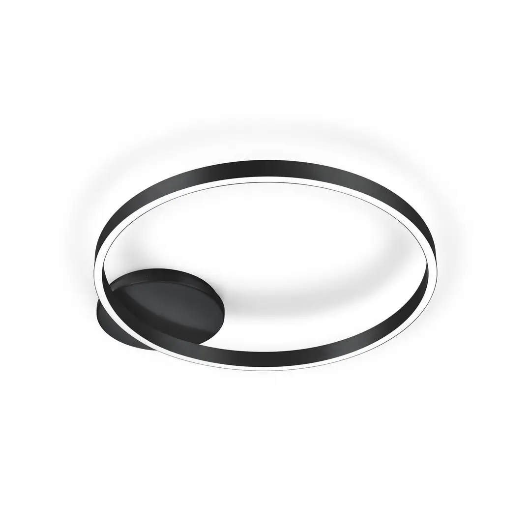 Knapstein LED-Deckenleuchte Anel-60, schwarz, direkt/indirekt