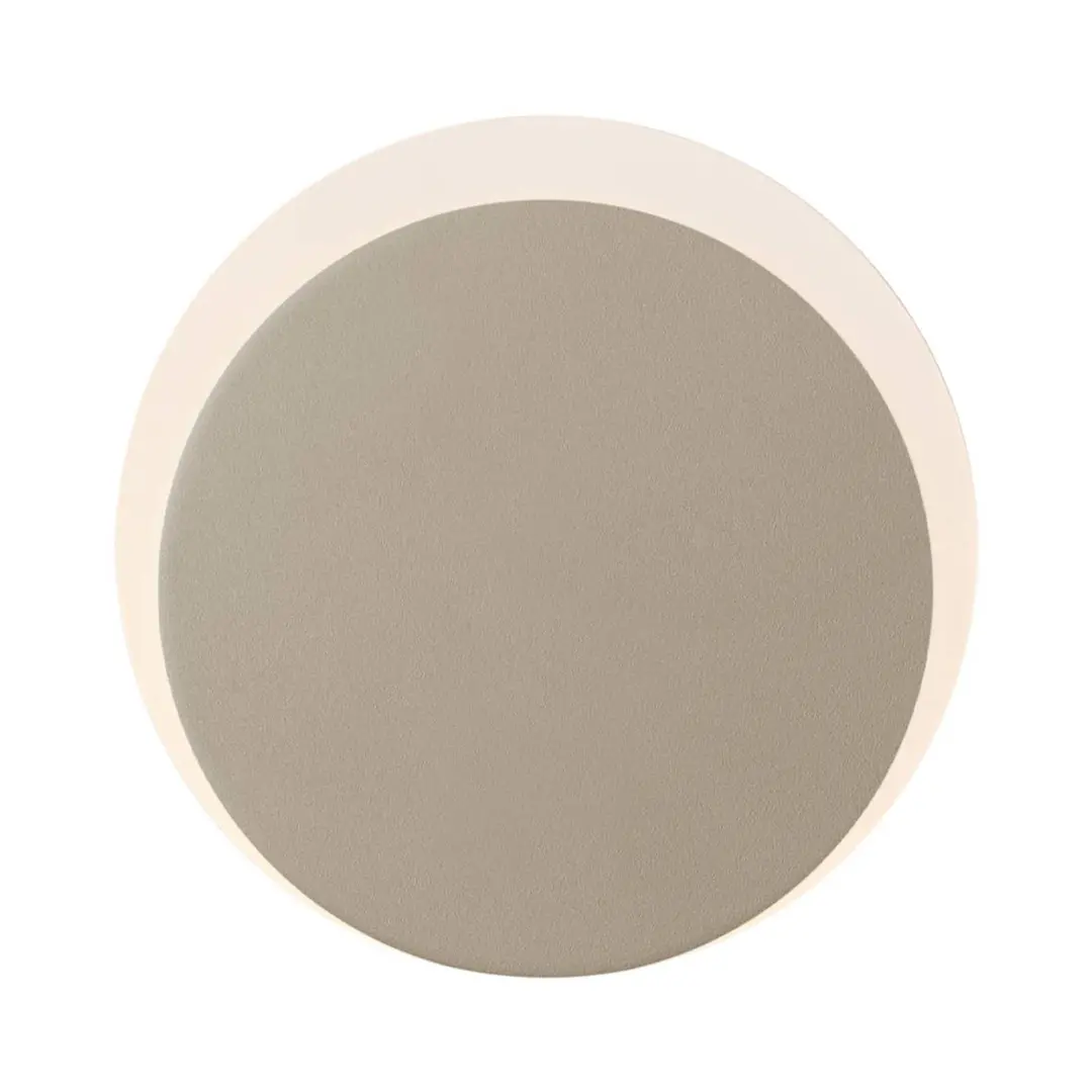 HELL LED-Akku-Wandleuchte Sun-B, sandfarben, Ø 15cm, IP54, Dimmer