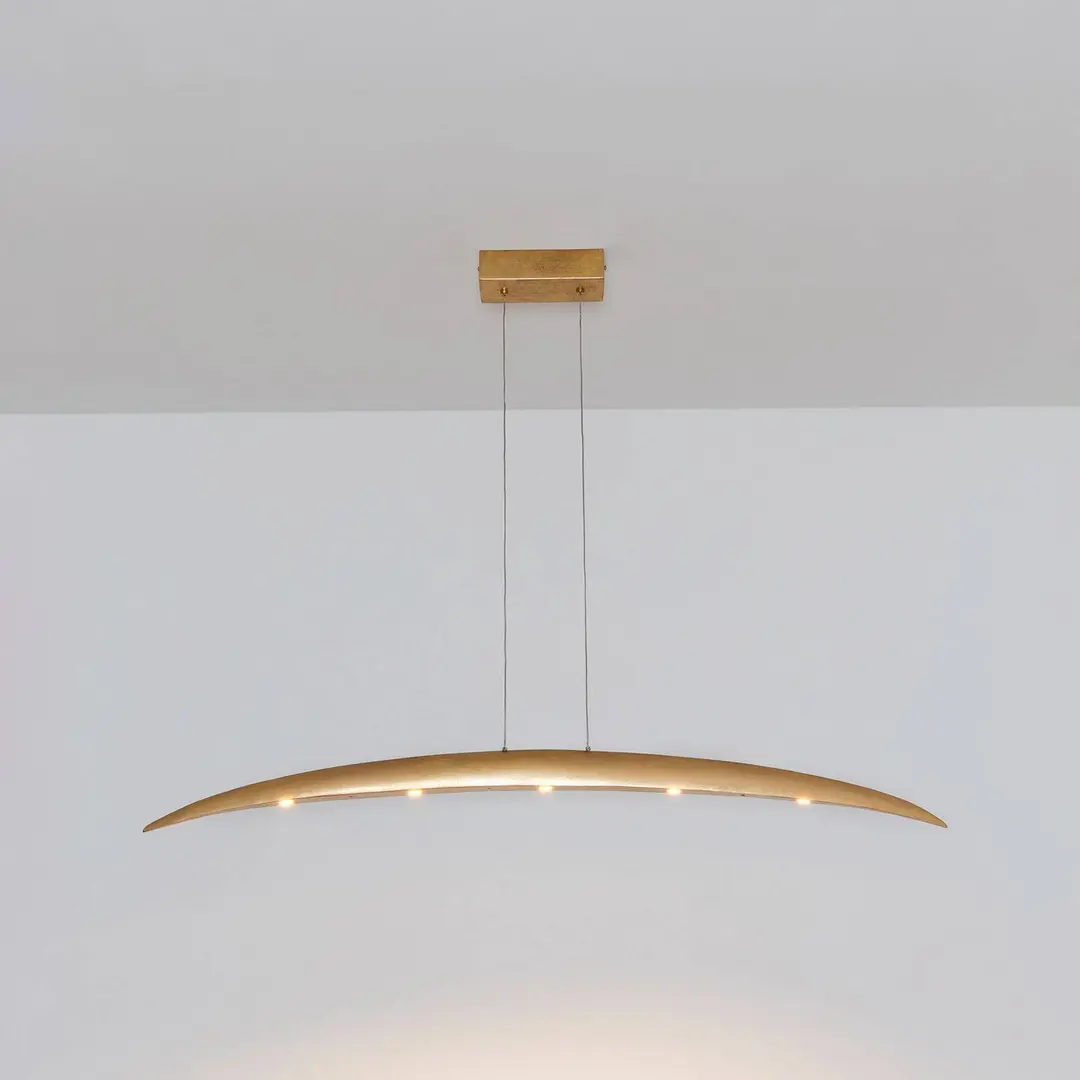 Holländer LED-Hängelampe COSTELLAZIONE, gold, Länge 122 cm, Metall dim