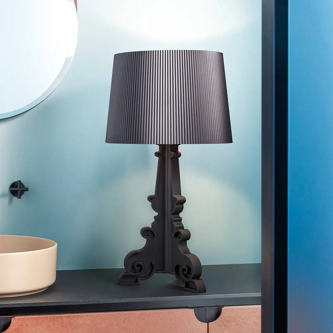 Kartell LED-Tischleuchte Bourgie Mat, schwarz, Höhe 78 cm