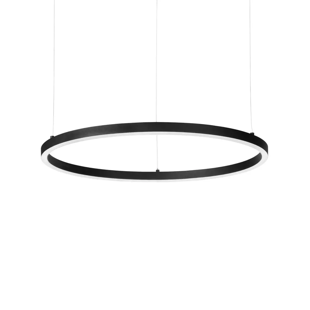 Ideal Lux LED-Hängelampe Oracle Slim Ø 90 cm schwarz 3.000 K