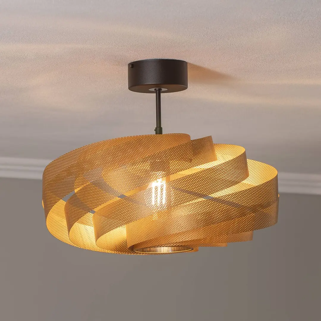Domiluce Deckenleuchte Vento, goldfarben, Ø 50 cm