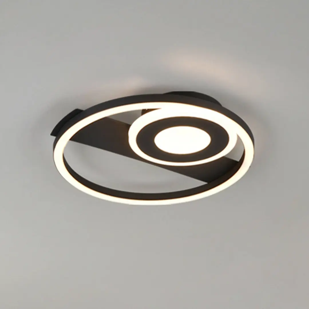 Reality Leuchten LED-Deckenleuchte Horus, schwarz, 2.500 lm, 3.000 K, Metall