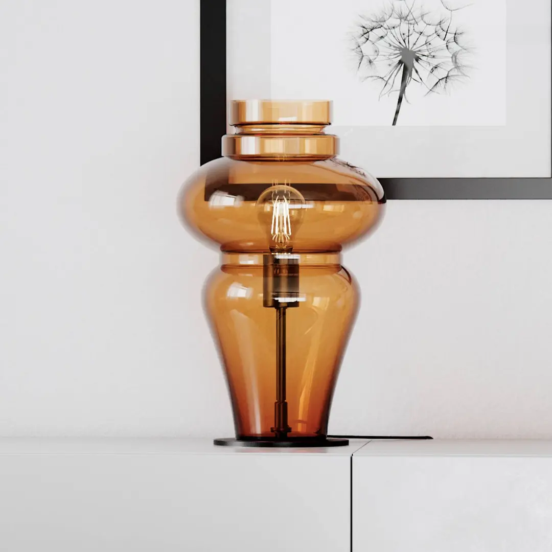 By Rydéns Dolores Tischlampe Höhe 40 cm cognac