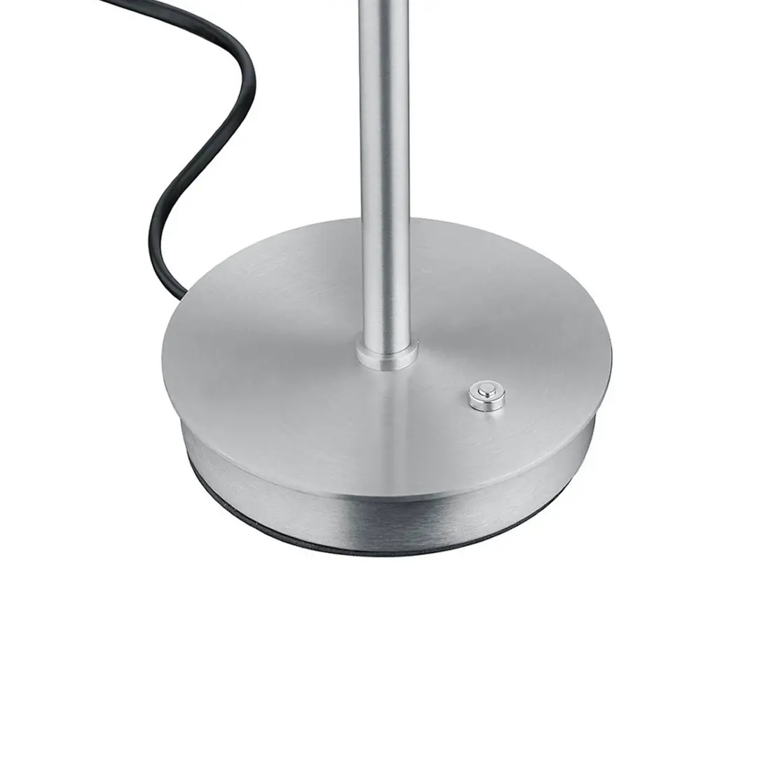 HELL LED-Tischlampe Abby, aluminiumfarben Höhe 34 cm Metall/Glas