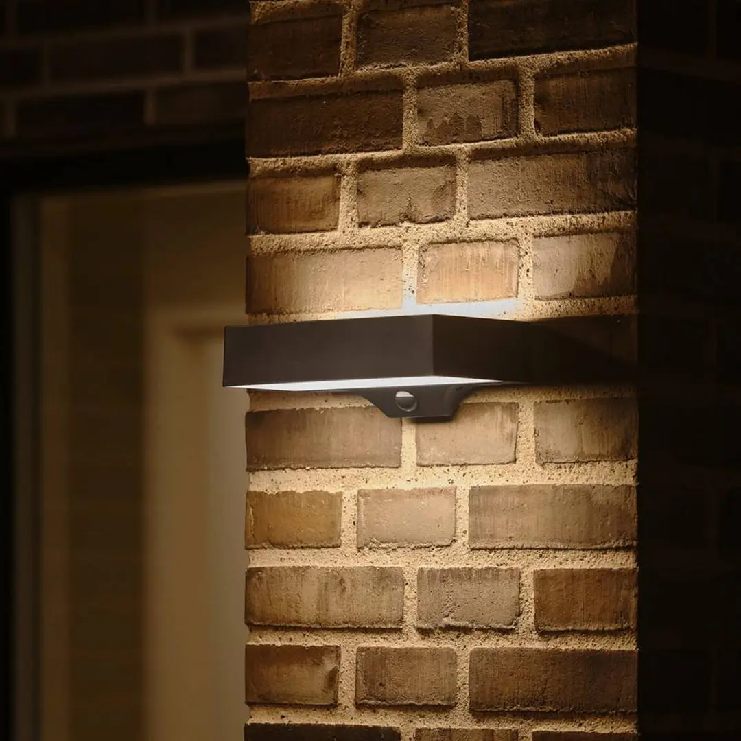 Nordlux LED-Solar-Außenwandleuchte Monay Square schwarz IP44