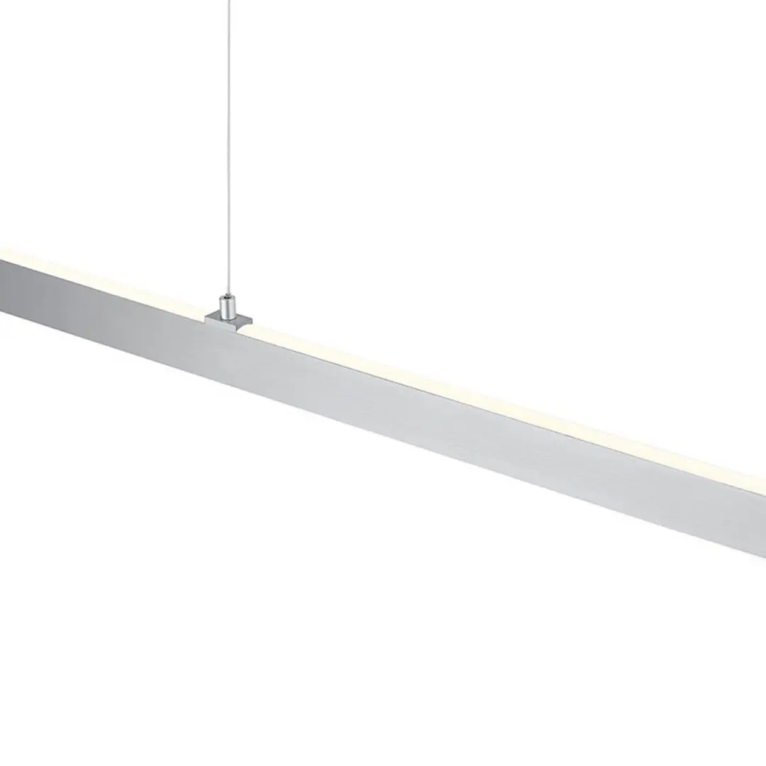 HELL LED-Pendellampe Karo, aluminium, Länge 130 cm, Metall, CCT