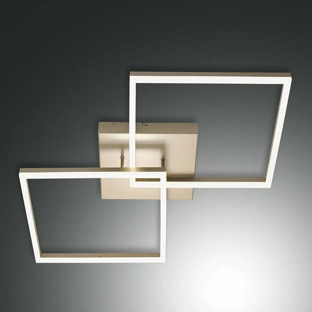 Fabas Luce Goldene LED-Deckenlampe Bard