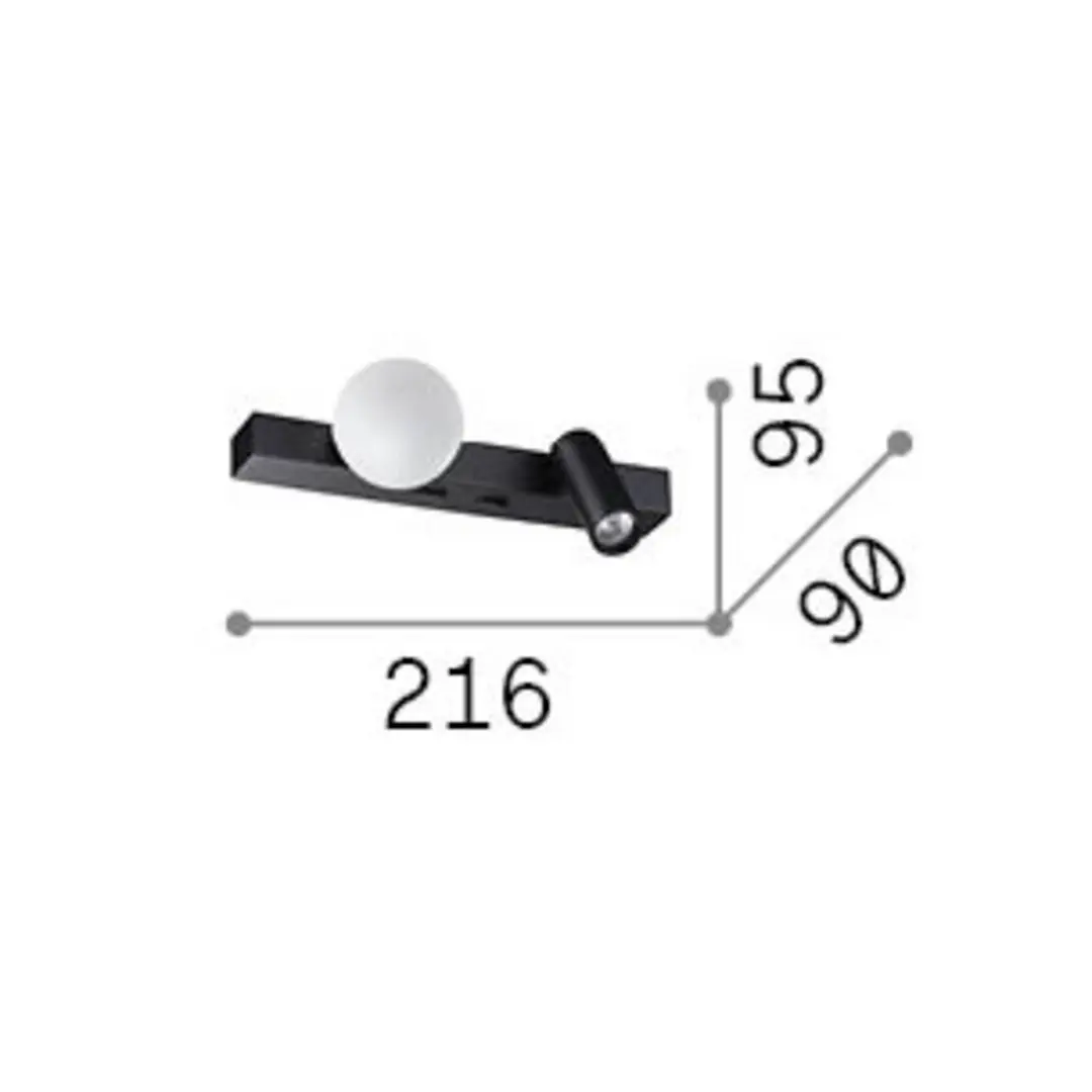 Ideal Lux LED-Wandlampe Binomio weiß Breite 22 cm Metall 2fl