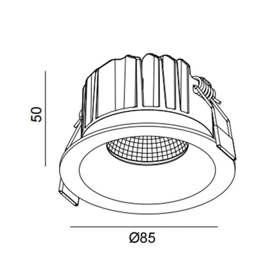 The Light Group SLC LED-Einbau-Downlight OnePro Soft, weiß, 3.000 K, Alu
