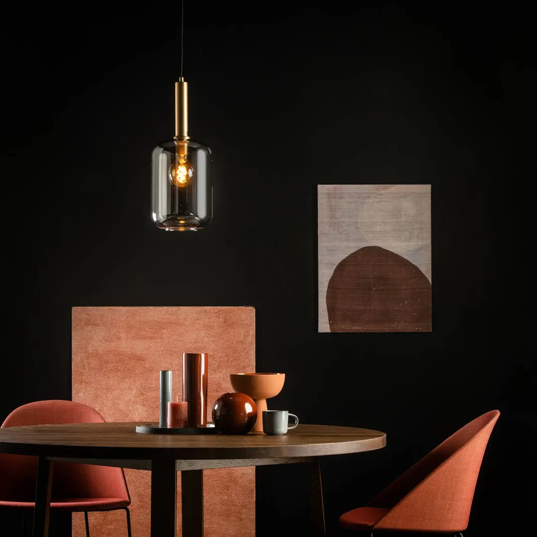 Lucide Hängelampe Joanet mit Rauchglas, einflammig