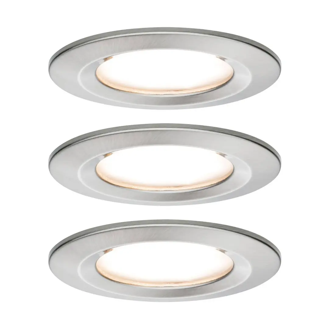 Paulmann LED-Einbauspot Nova Coin 3er eisen rund 3-step-dim