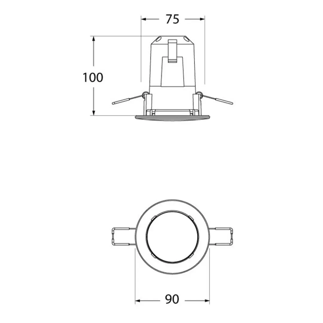 Fumagalli Downlight Teresa 90, GU10, CCT, 3,5W, schwarz